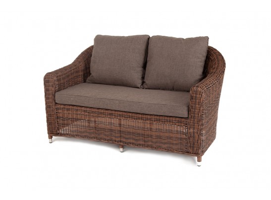 "Кон Панна" диван из искусственного ротанга двухместный, цвет коричневый в Кургане