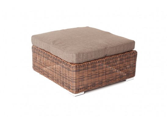"Лунго" плетеная оттоманка с подушкой, цвет коричневый в Кургане