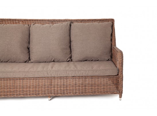 "Гляссе" диван трехместный из искусственного ротанга, цвет коричневый в Кургане