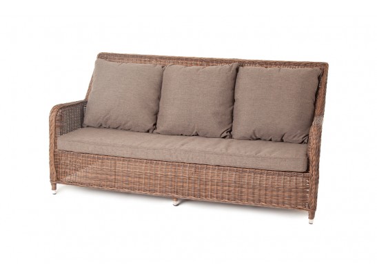 "Гляссе" диван трехместный из искусственного ротанга, цвет коричневый в Кургане