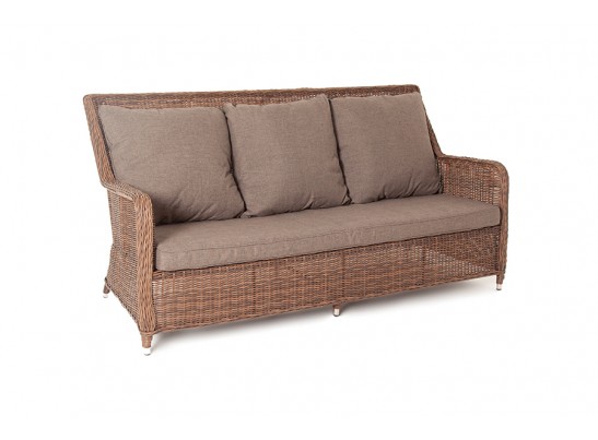 "Гляссе" диван трехместный из искусственного ротанга, цвет коричневый в Кургане