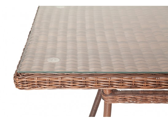 "Латте" плетеный стол из искусственного ротанга 160х90см, цвет коричневый в Кургане