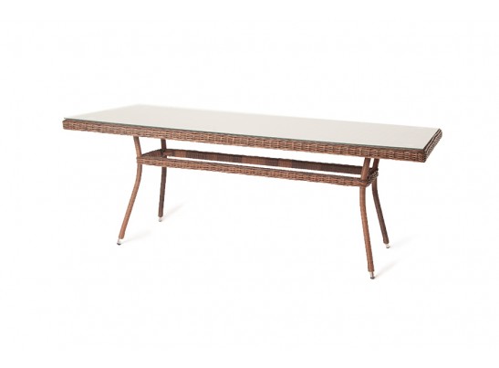 "Латте" плетеный стол из искусственного ротанга 160х90см, цвет коричневый в Кургане