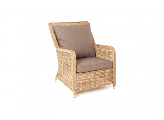 "Гляссе" кресло плетеное из искусственного ротанга, цвет соломенный в Кургане