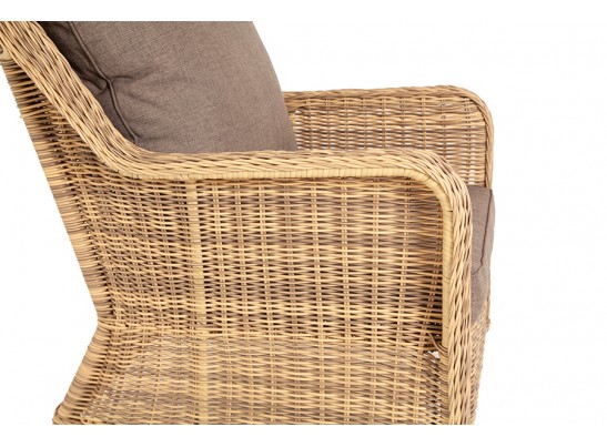 "Гляссе" кресло плетеное из искусственного ротанга, цвет соломенный в Кургане