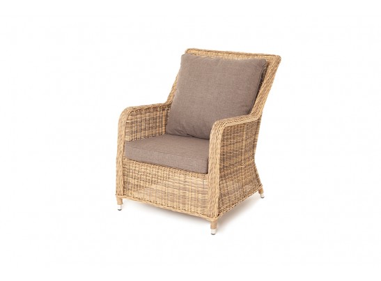 "Гляссе" кресло плетеное из искусственного ротанга, цвет соломенный в Кургане