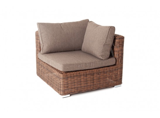 "Лунго" трансформирующийся диван из искусственного ротанга, цвет коричневый в Кургане