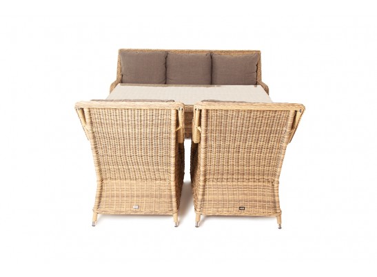 "Гляссе" обеденная группа из искусственного ротанга, цвет соломенный в Кургане