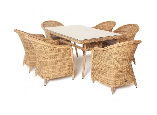 "Эспрессо" обеденная группа плетеная, цвет соломенный в Кургане