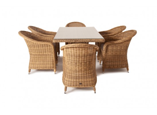 "Эспрессо" обеденная группа плетеная, цвет соломенный в Кургане