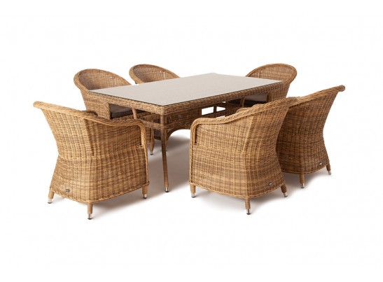 "Эспрессо" обеденная группа плетеная, цвет соломенный в Кургане