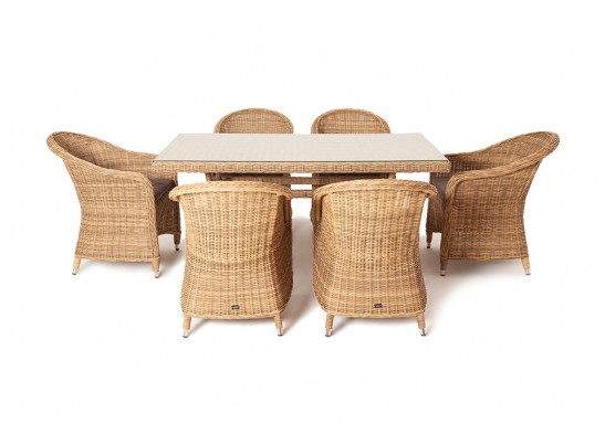 "Эспрессо" обеденная группа плетеная, цвет соломенный в Кургане