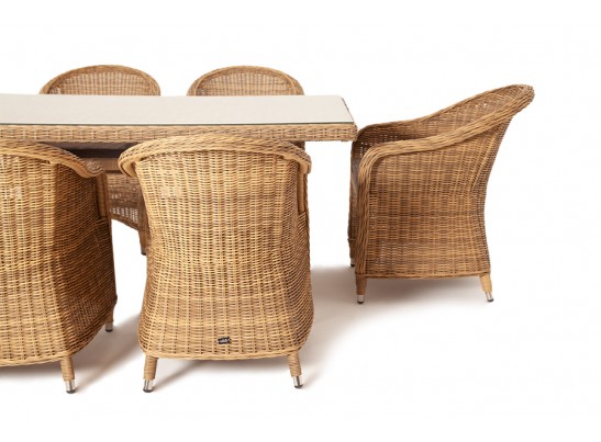 "Эспрессо" обеденная группа плетеная, цвет соломенный в Кургане