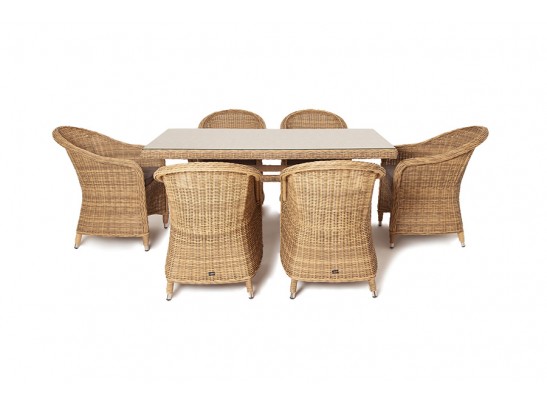 "Эспрессо" обеденная группа плетеная, цвет соломенный в Кургане