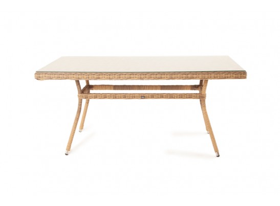 "Латте" плетеный стол из искусственного ротанга 160х90см, цвет соломенный в Кургане