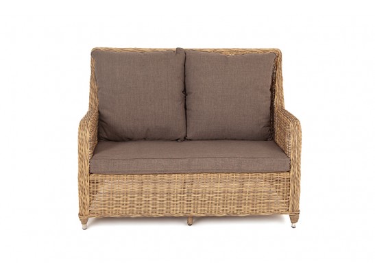 "Гляссе" диван двухместный из искусственного ротанга, цвет соломенный в Кургане