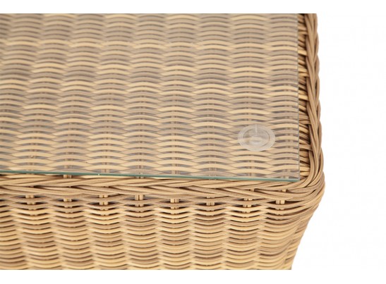 "Капучино" журнальный столик из искусственного ротанга, цвет соломенный в Кургане