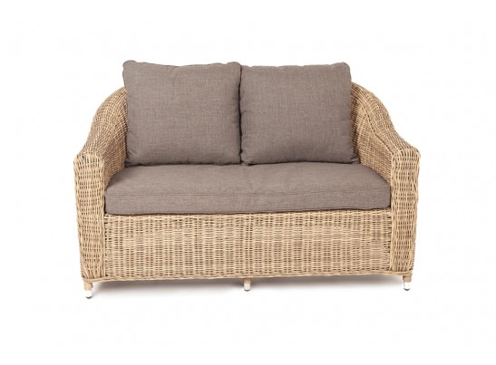 "Кон Панна" диван из искусственного ротанга двухместный, цвет соломенный в Кургане