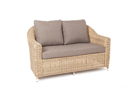 "Кон Панна" диван из искусственного ротанга двухместный, цвет соломенный в Кургане