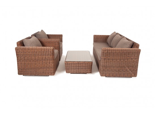 "Капучино" лаунж-зона из искусственного ротанга, цвет коричневый в Кургане