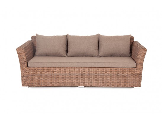 "Капучино" диван из искусственного ротанга трехместный, цвет коричневый в Кургане
