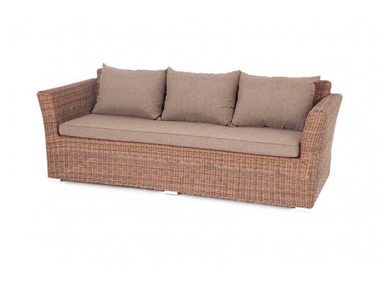 "Капучино" диван из искусственного ротанга трехместный, цвет коричневый в Кургане