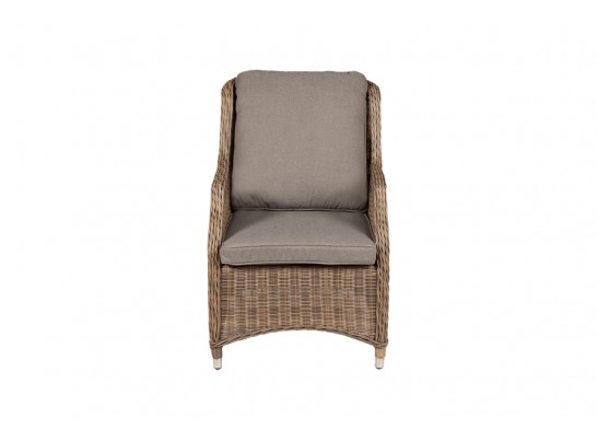 "Неаполь" плетеный стул из искусственного ротанга, цвет серо-соломенный в Кургане