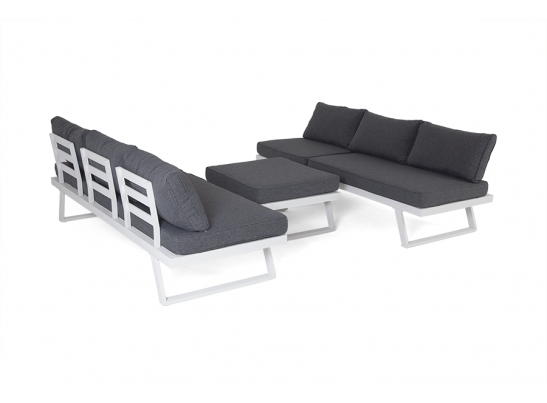 "Альпы" комплект-трансформер садовой мебели из алюминия (угловой диван, столик) с подушками в Кургане