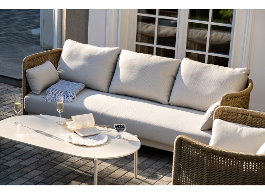 "Аликанте" лаунж-зона из искусственного ротанга, цвет соломенный в Кургане