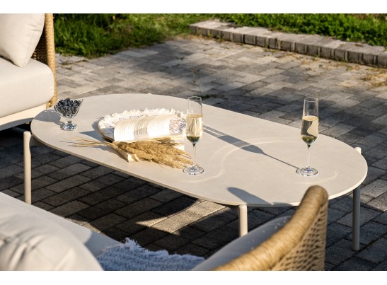 "Аликанте" лаунж-зона из искусственного ротанга, цвет соломенный в Кургане