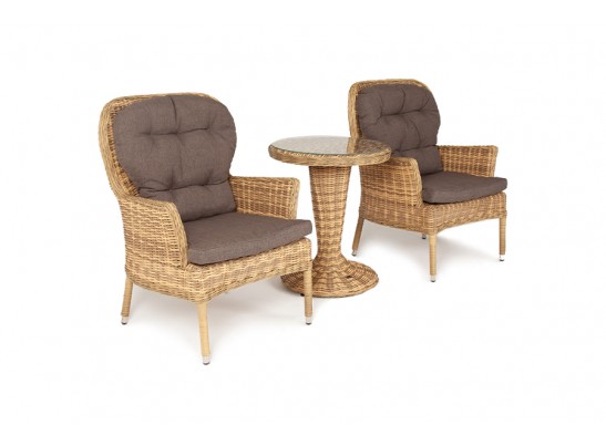 "Алиса" кофейный комплект из искусственного ротанга, цвет соломенный в Кургане