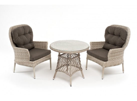 "Алиса" кофейный комплект из искусственного ротанга, цвет бежевый в Кургане