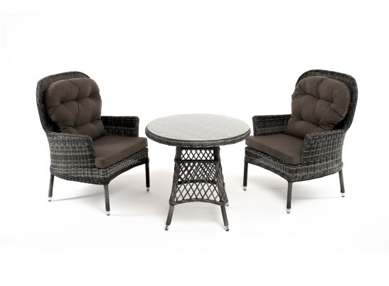 "Алиса" кофейный комплект из искусственного ротанга, цвет графит в Кургане