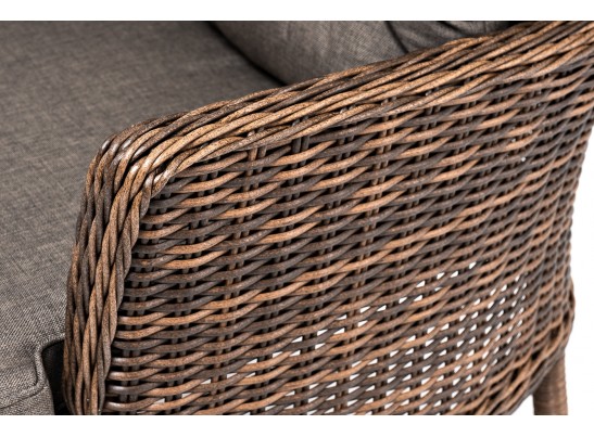 "Алиса" кресло плетеное, цвет коричневый с подушками в Кургане