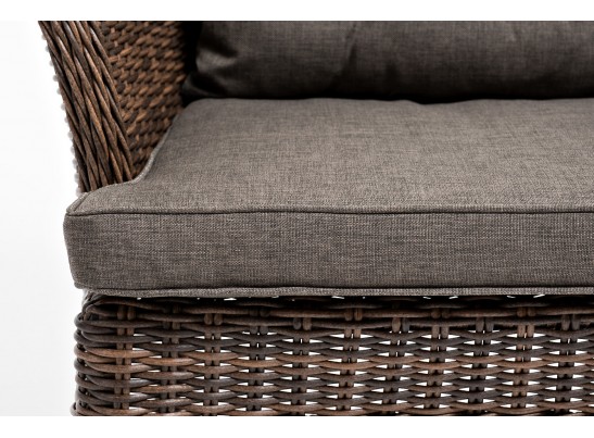 "Алиса" кресло плетеное, цвет коричневый с подушками в Кургане