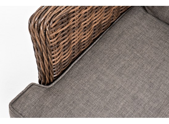 "Алиса" кресло плетеное, цвет коричневый с подушками в Кургане