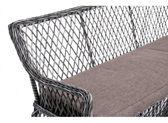 "Асти" лаунж-зона из искусственного ротанга на 4 персоны, цвет графит в Кургане