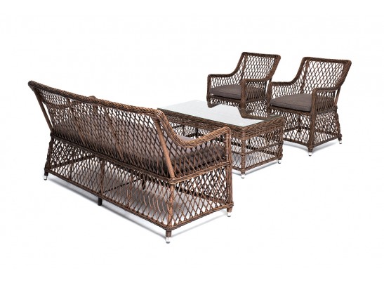 "Асти" лаунж-зона из искусственного ротанга на 4 персоны, цвет коричневый в Кургане