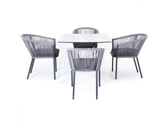 "Бари" обеденная группа на 4 персоны, круглый роуп, цвет светлый в Кургане