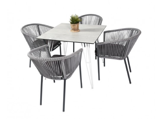 "Бари" обеденная группа на 4 персоны, круглый роуп, цвет светлый в Кургане