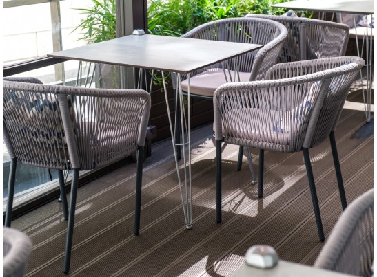 "Бари" обеденная группа на 4 персоны, круглый роуп, цвет светлый в Кургане