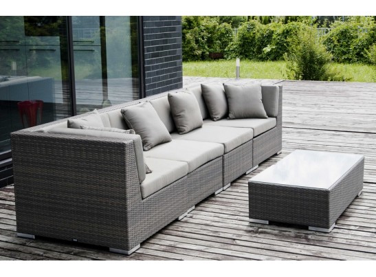 "Беллуно" столик журнальный из ротанга, цвет серо-коричневый в Кургане