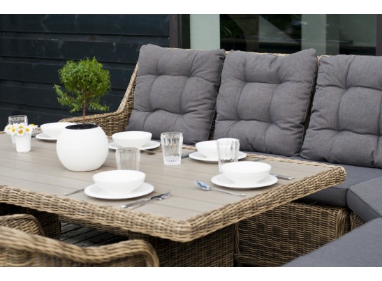 "Бергамо" плетеный обеденный стол, цвет соломенный в Кургане