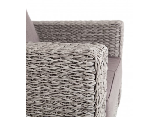"Боно" кресло из искусственного ротанга (гиацинт), цвет серый в Кургане