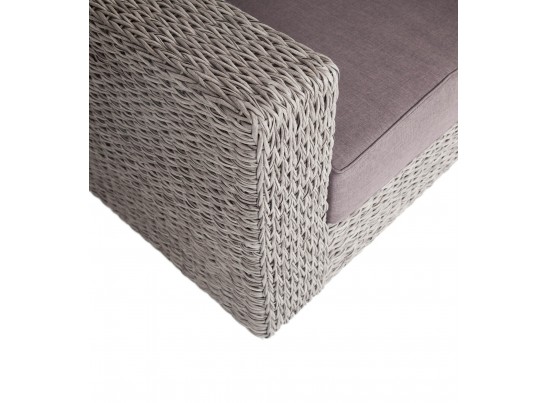 "Боно" кресло из искусственного ротанга (гиацинт), цвет серый в Кургане