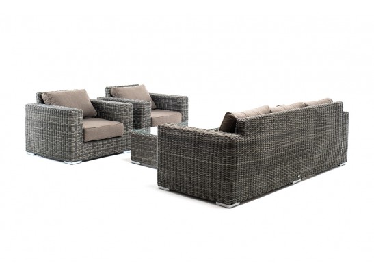 "Боно" лаунж-зона из искусственного ротанга, цвет графит в Кургане