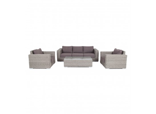 "Боно" лаунж-зона из искусственного ротанга (гиацинт), цвет серый в Кургане