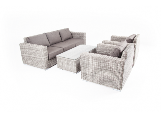 "Боно" лаунж-зона из искусственного ротанга (гиацинт), цвет серый в Кургане