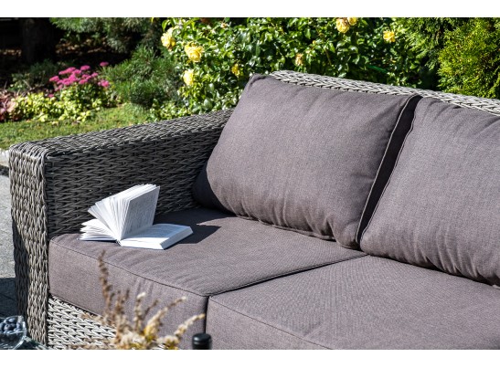 "Боно" лаунж-зона из искусственного ротанга (гиацинт), цвет серый в Кургане