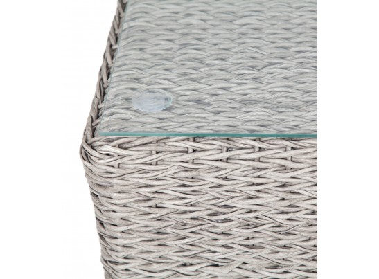 "Боно" журнальный столик из искусственного ротанга (гиацинт), цвет серый в Кургане